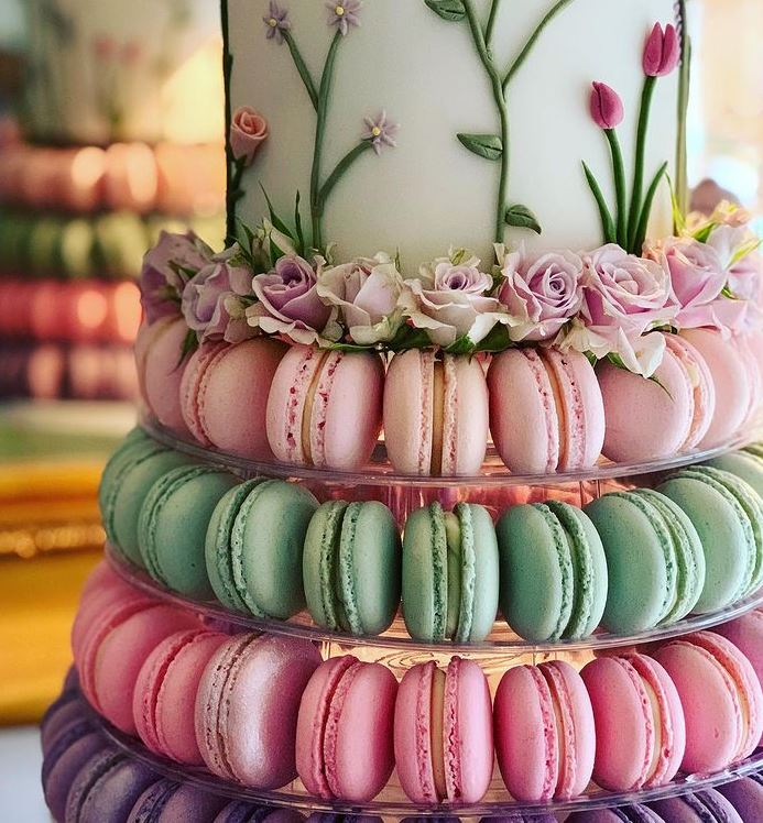 wedding macarons cake tower