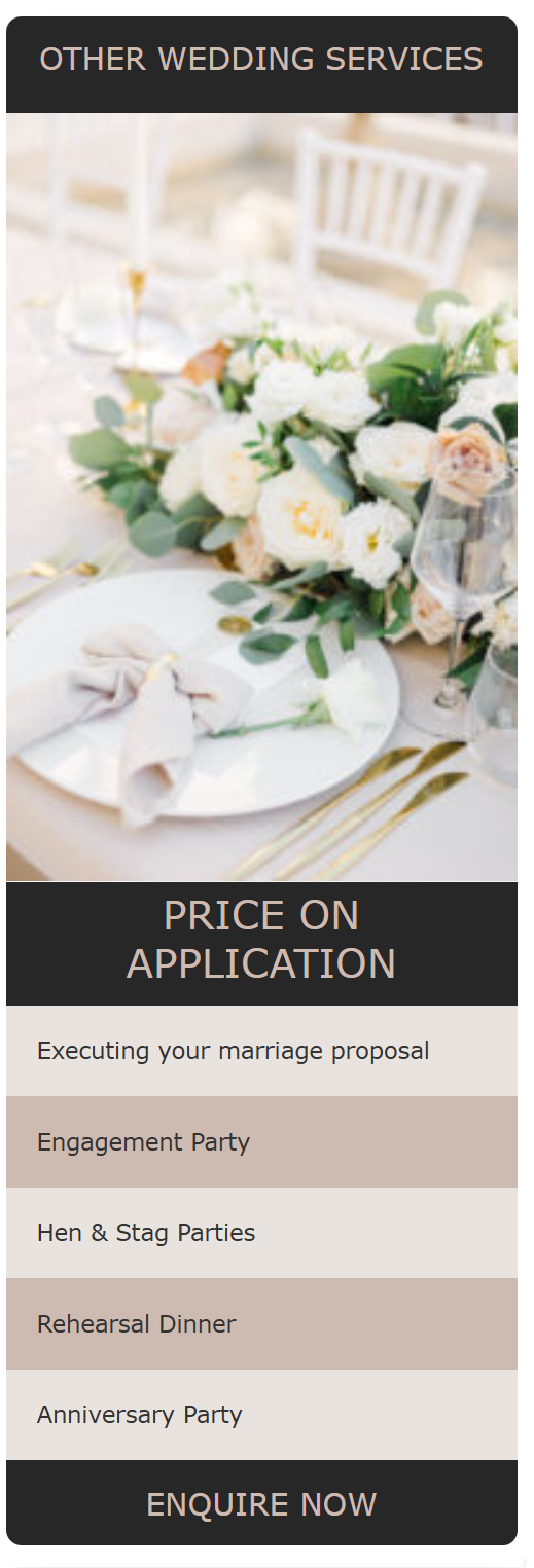 Other wedding services